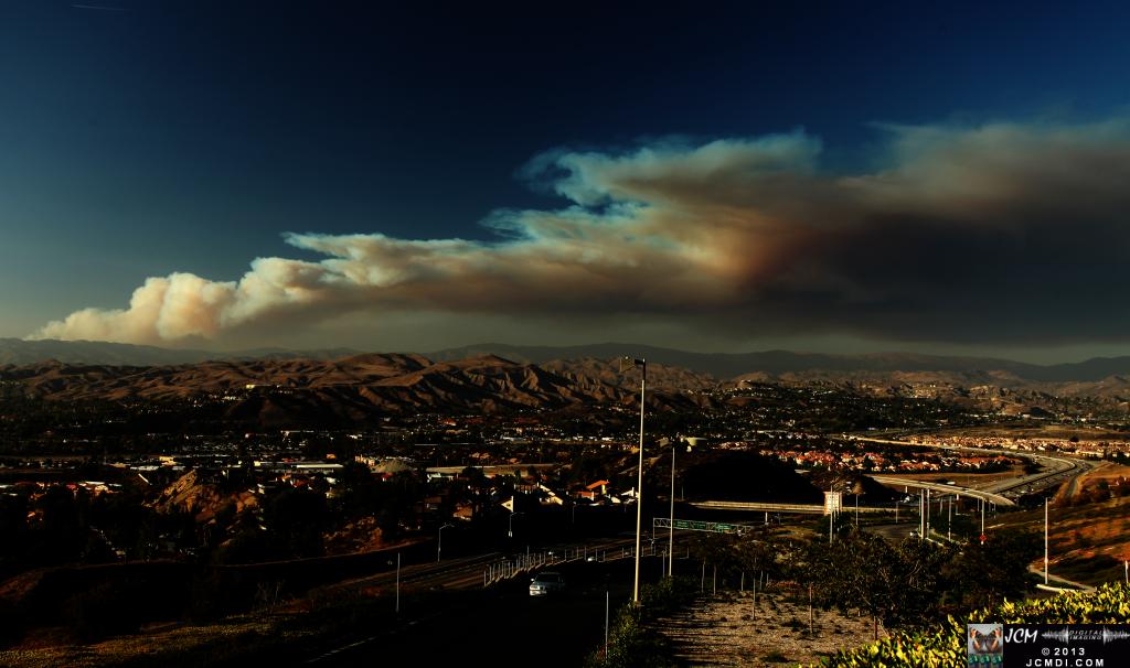 Powerhouse Fire 5-30-2013 Smoke Plume from Santa Clarita